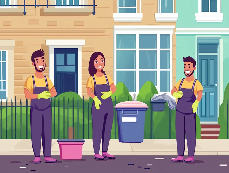 Deep Cleaning Crew Getting Ready To Start Work in Belsize Park